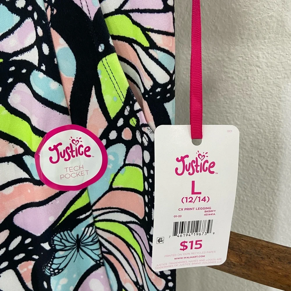 NWT girls Justice leggings